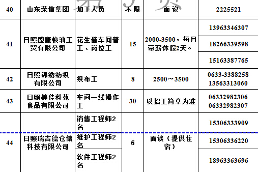 日照招聘最新信息概览